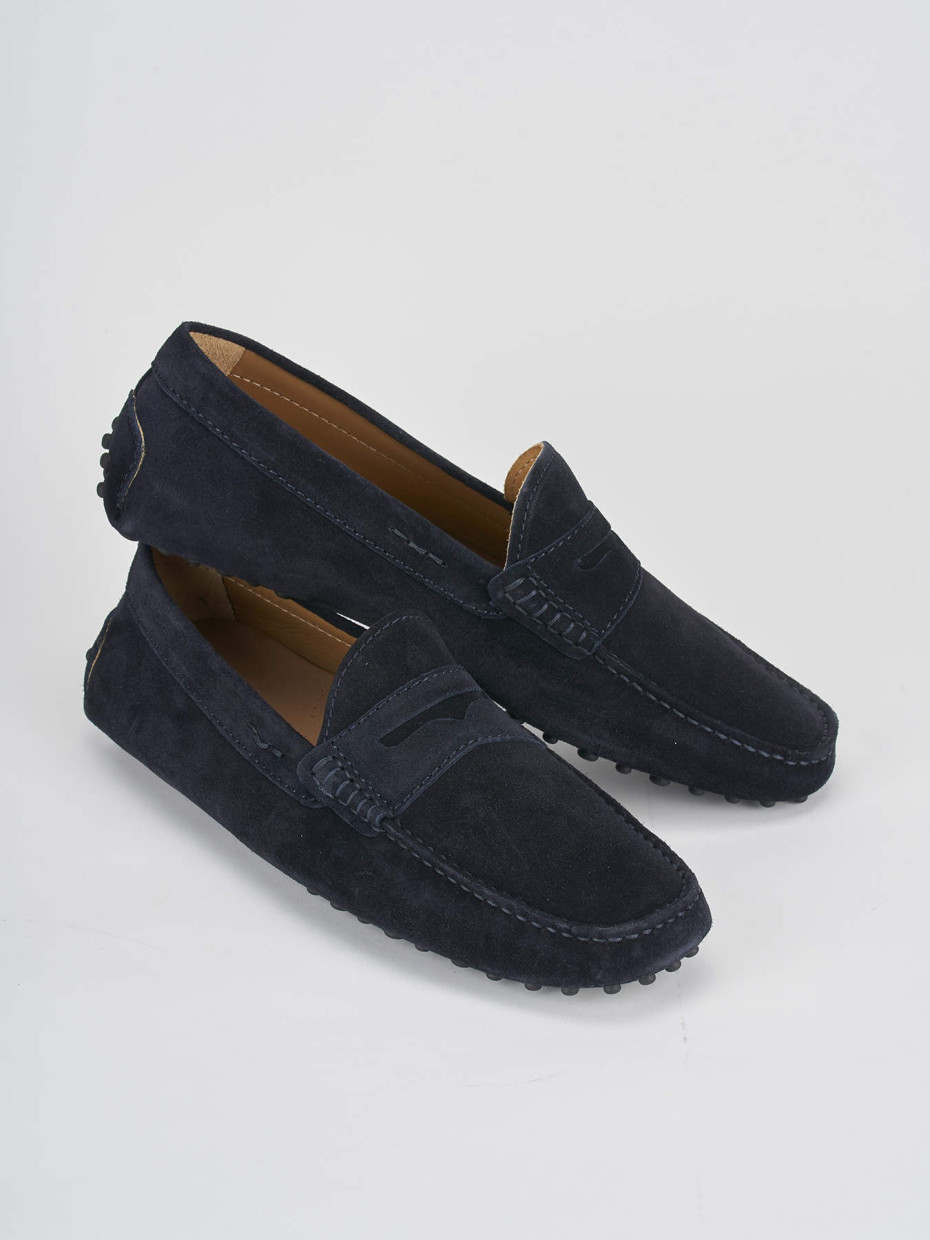 Loafers blu suede