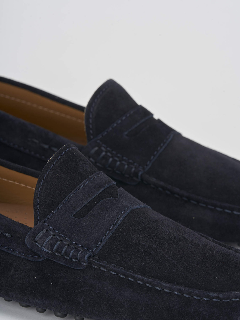 Loafers blu suede