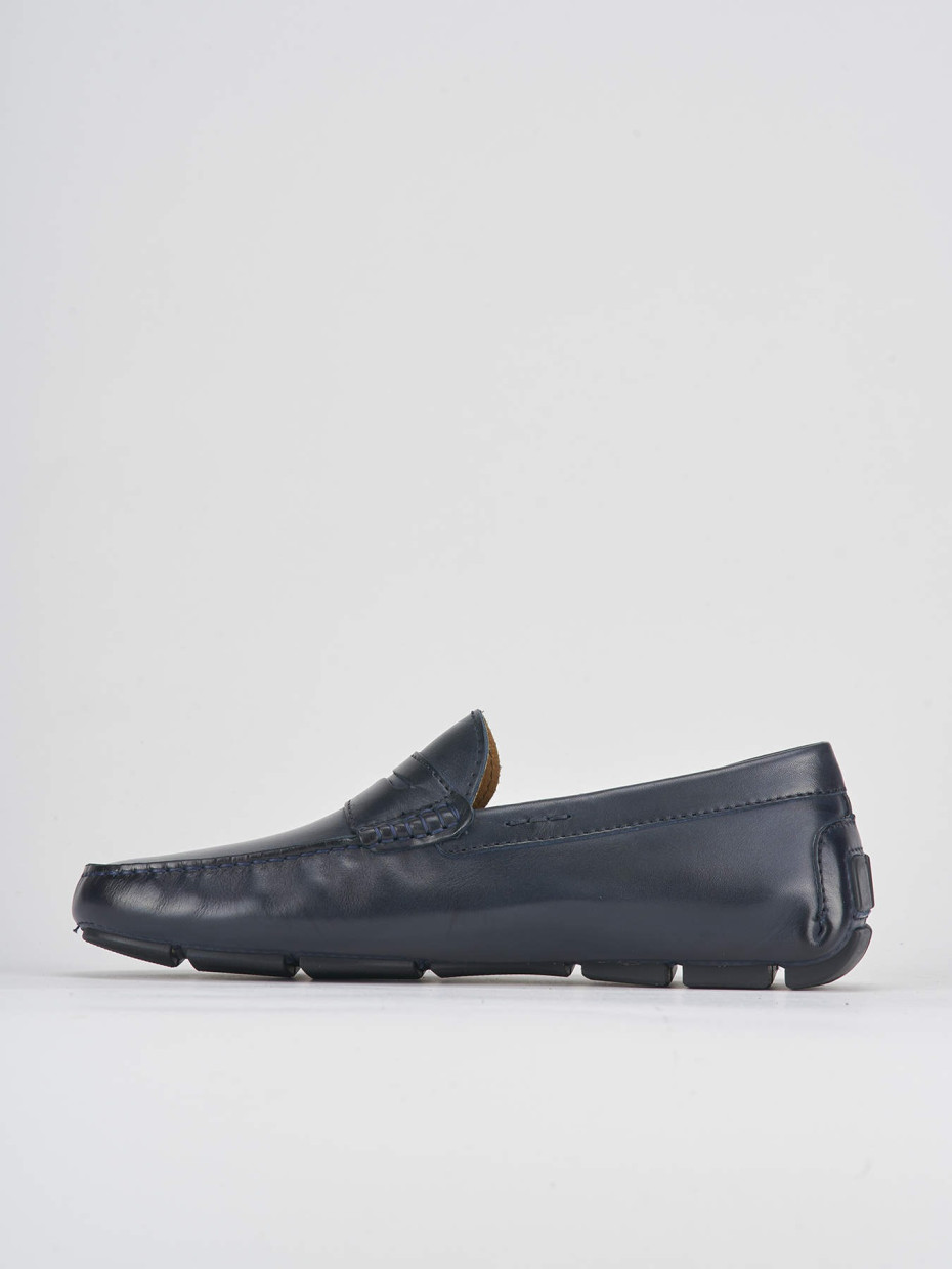 Loafers blu leather