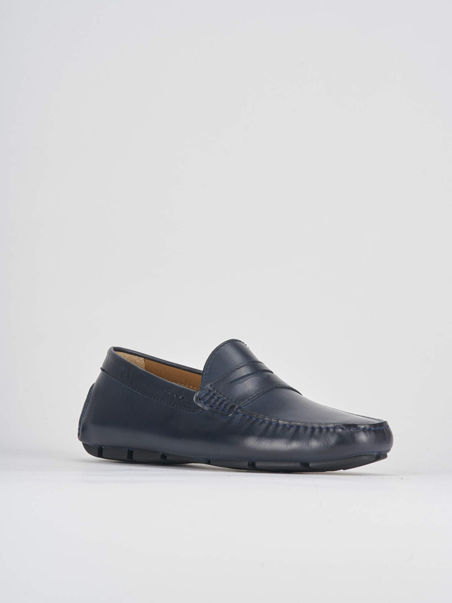 Loafers blu leather