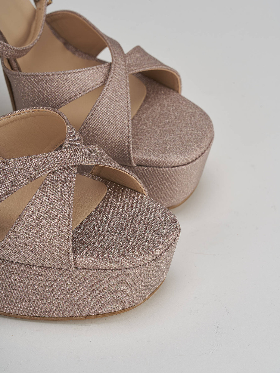 High heel sandals heel 11 cm pink glitter