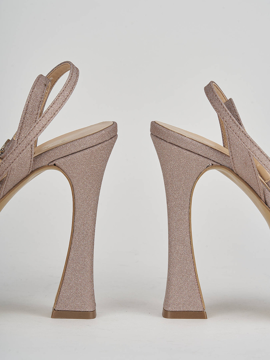 High heel sandals heel 11 cm pink glitter