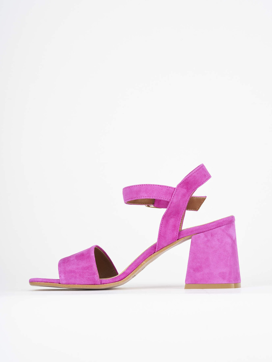 Sandali con top tacco rosa