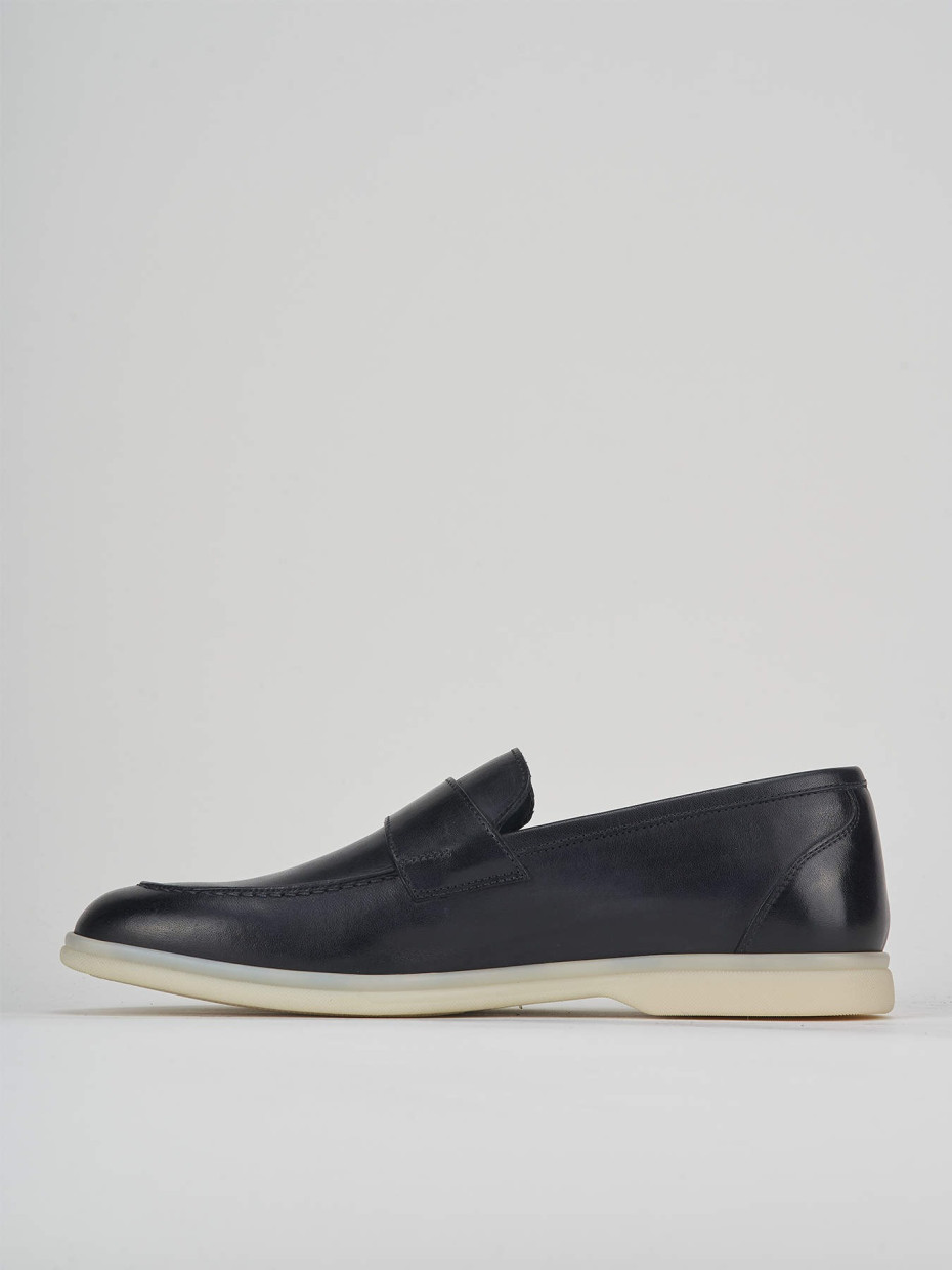 Loafers blu leather