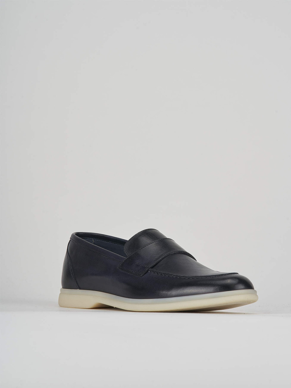 Loafers blu leather