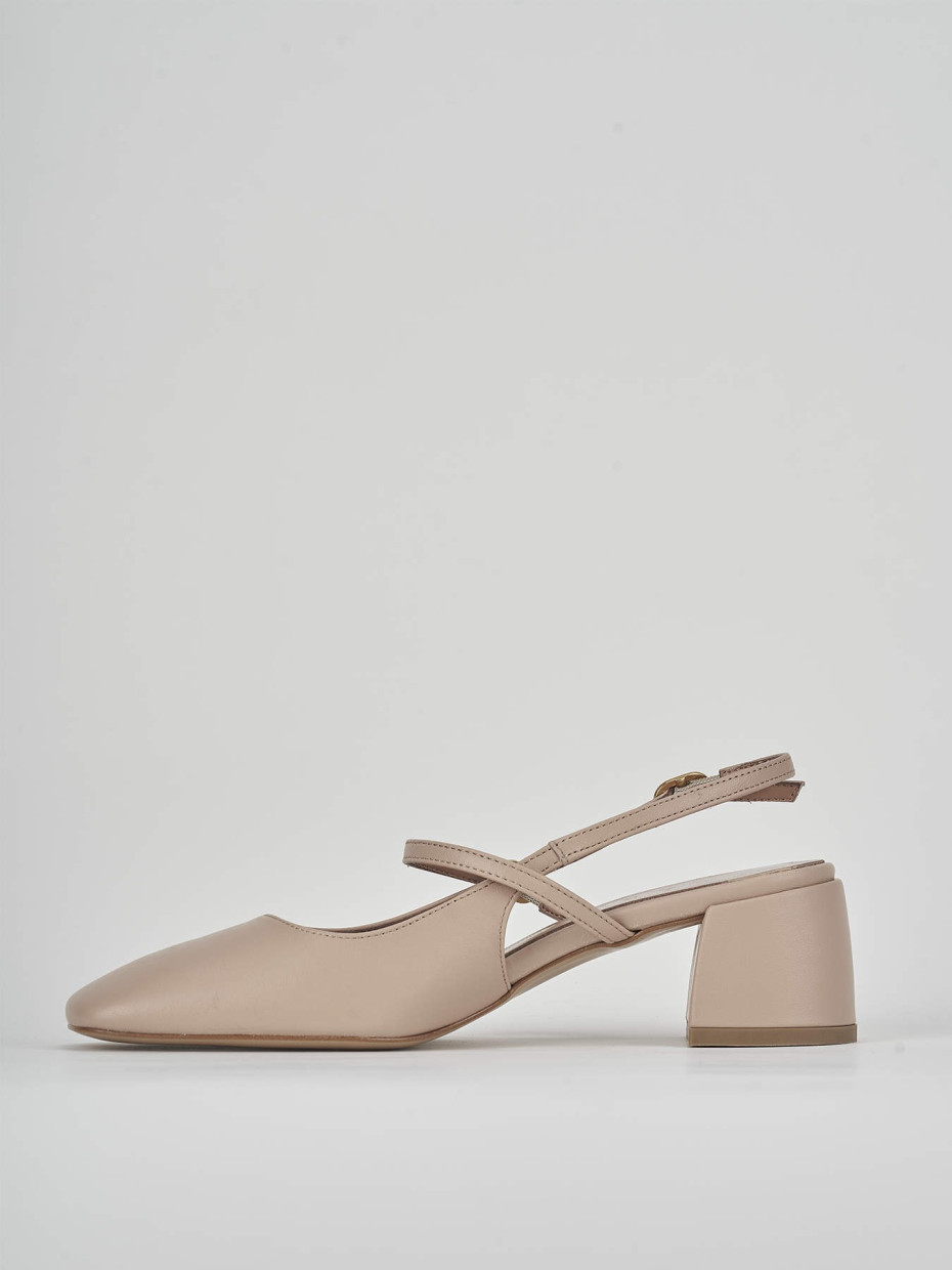 Pumps heel 5 cm pink leather