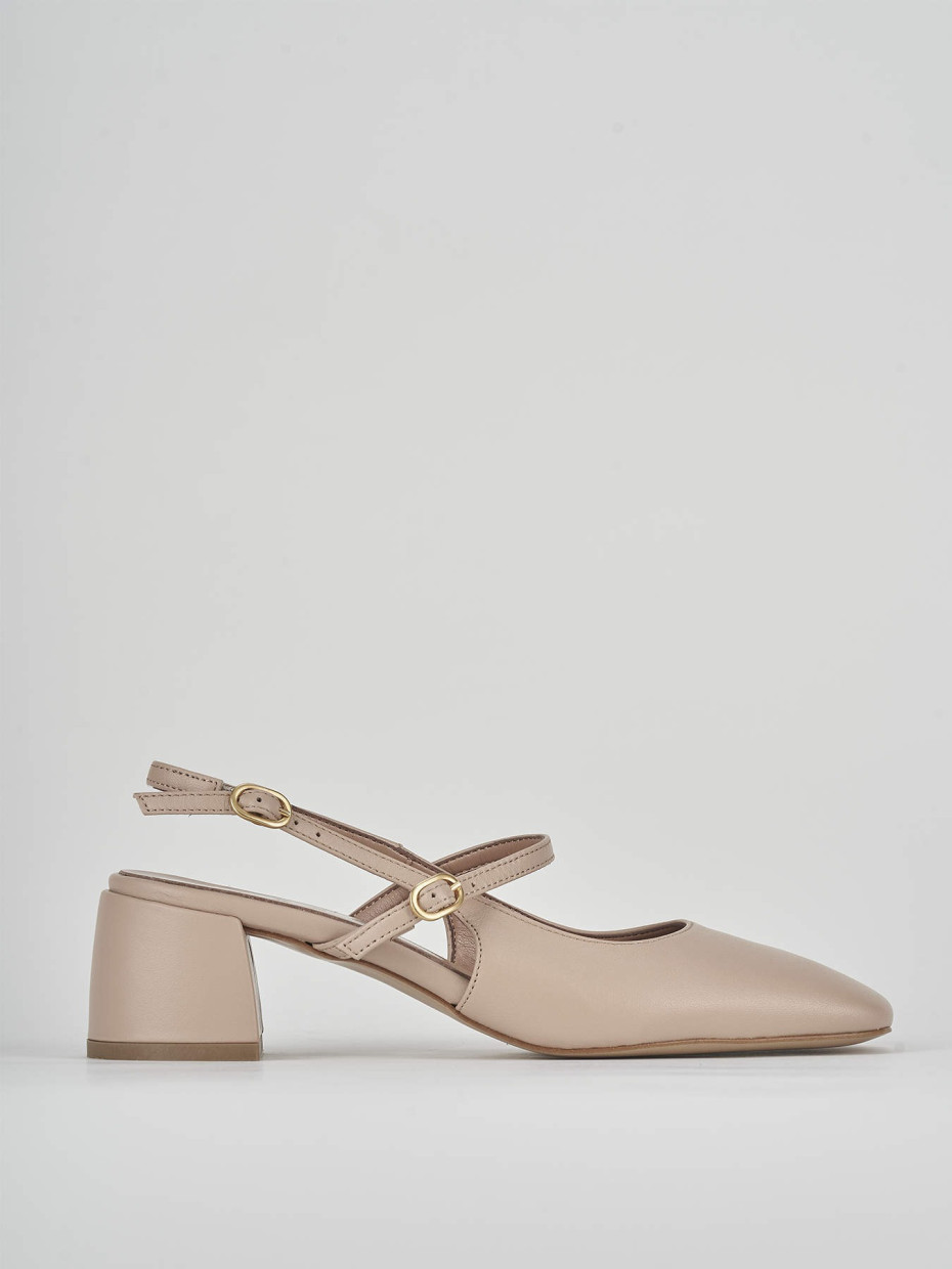 Pumps heel 5 cm pink leather