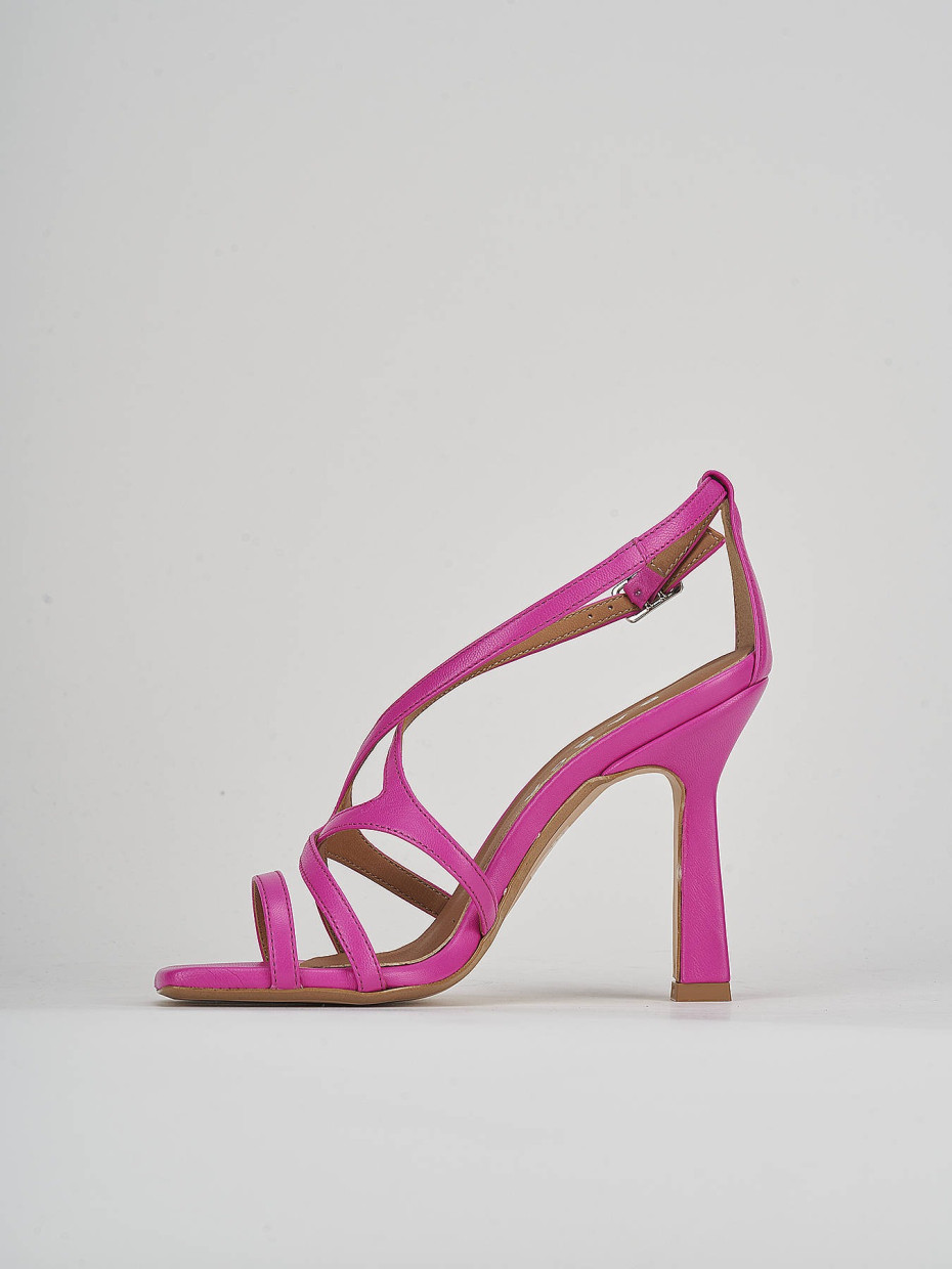 Sandali tacco 9 cm rosa pelle