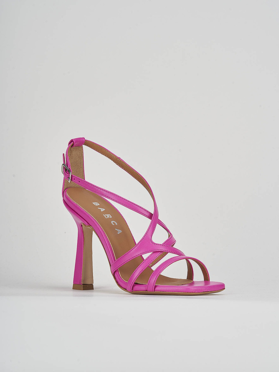 Sandali tacco 9 cm rosa pelle