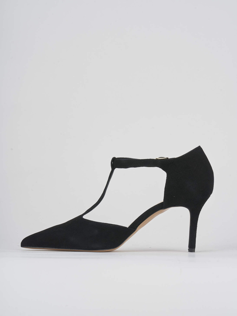 Pumps heel 7 cm black suede