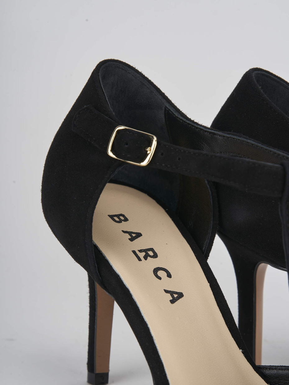 Pumps heel 7 cm black suede