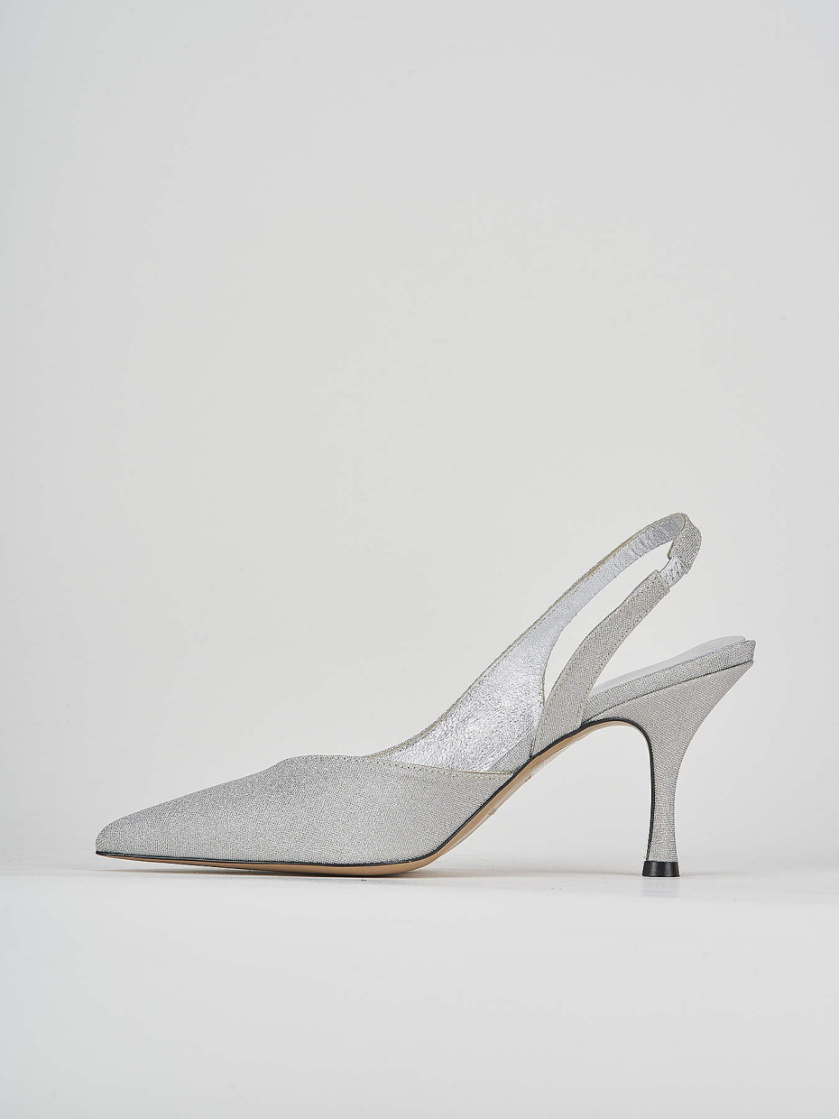 Silver color heels top