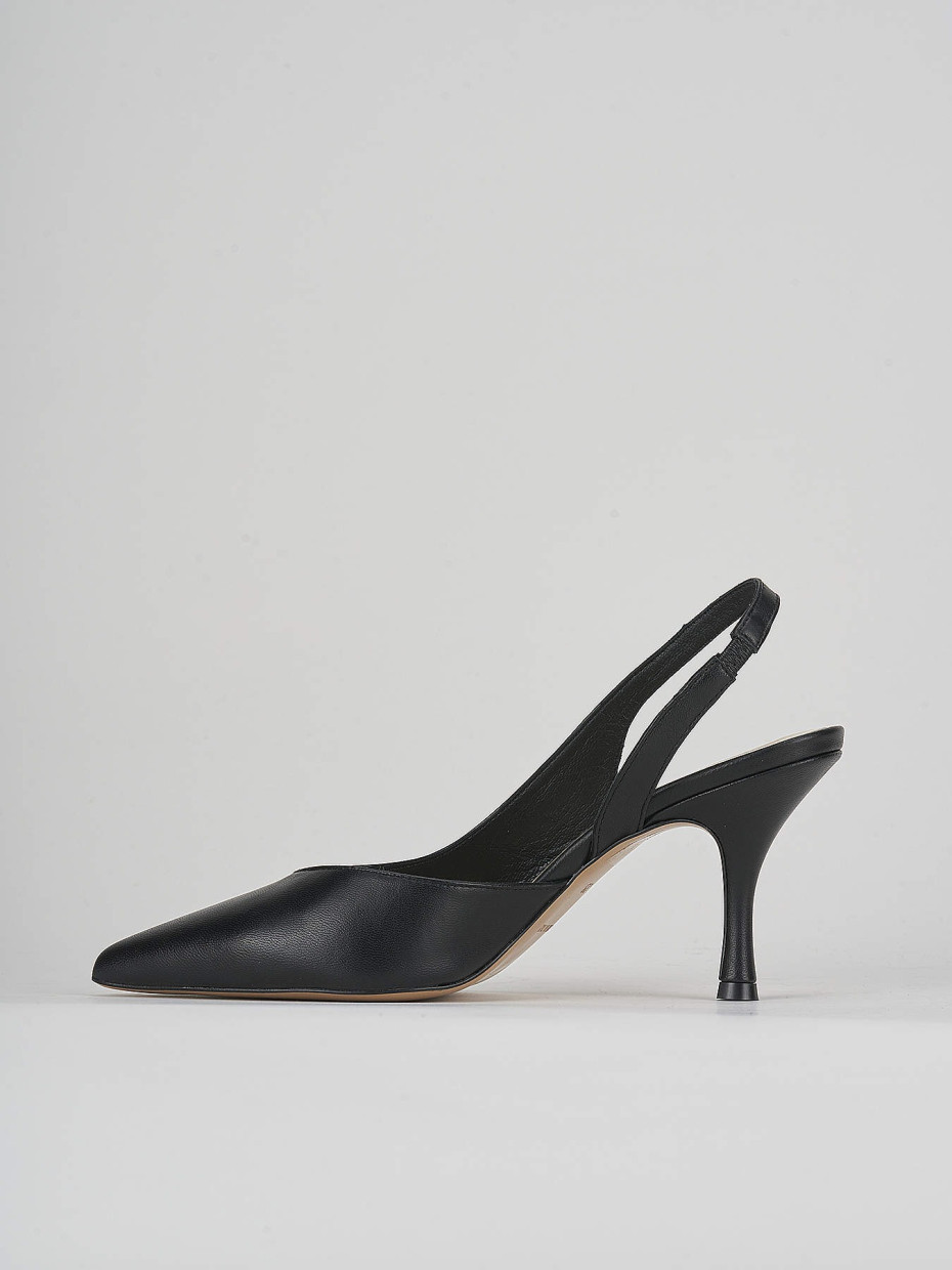 Pumps heel 7 cm black leather