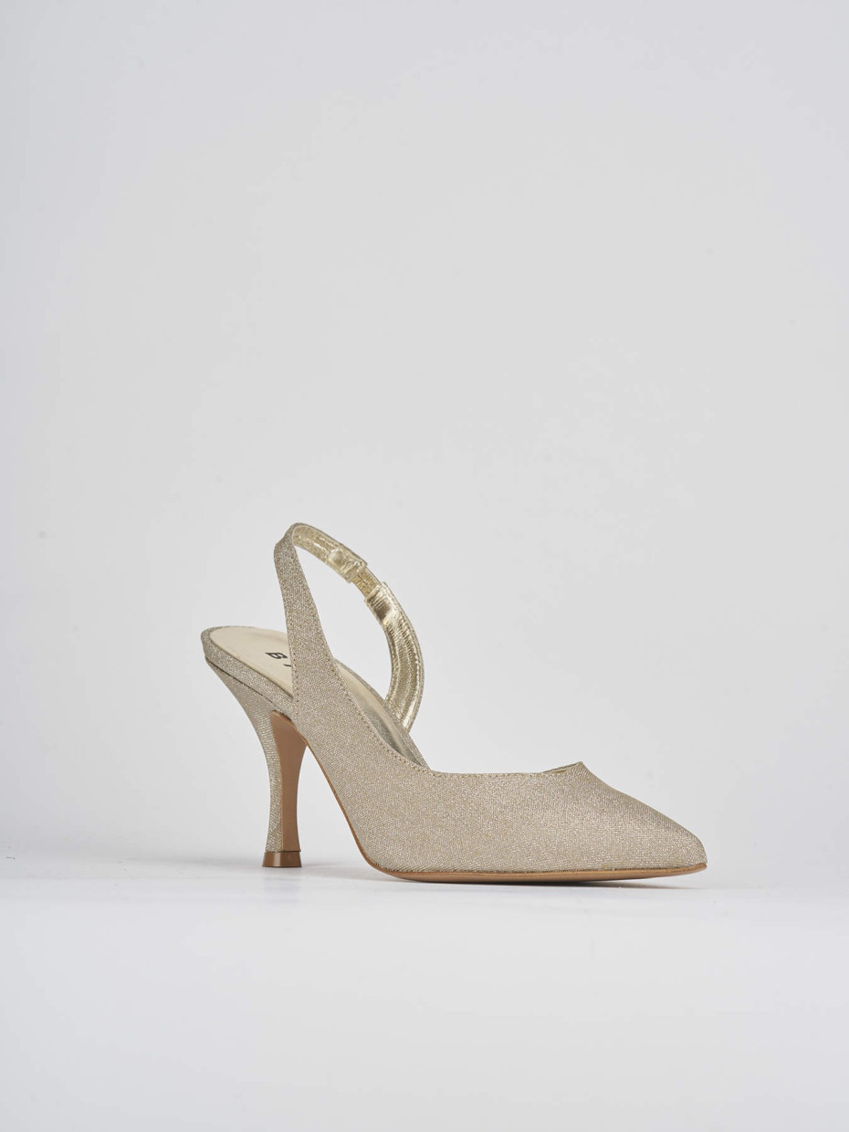 Pumps heel 7 cm gold leather