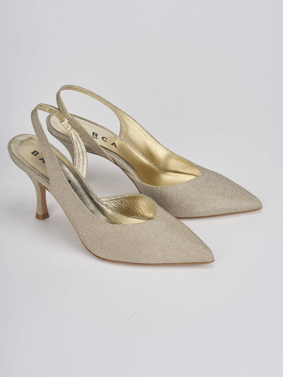 Pumps heel 7 cm gold leather