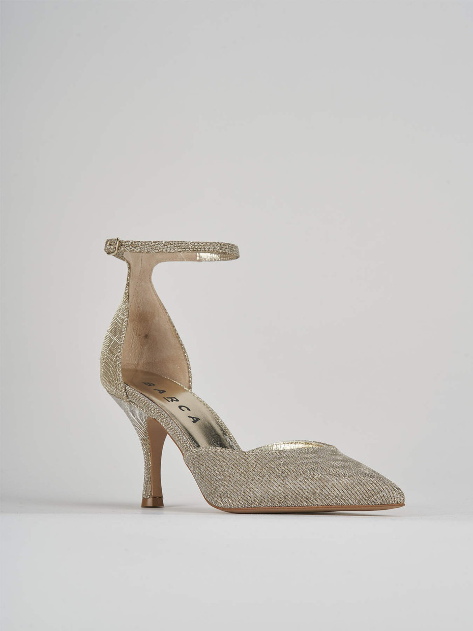 Gold glitter pump heels top