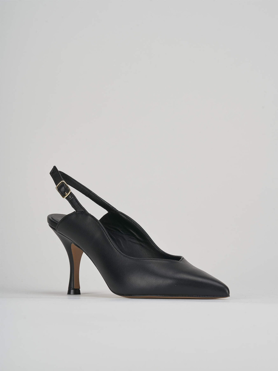 Pumps heel 7 cm black leather