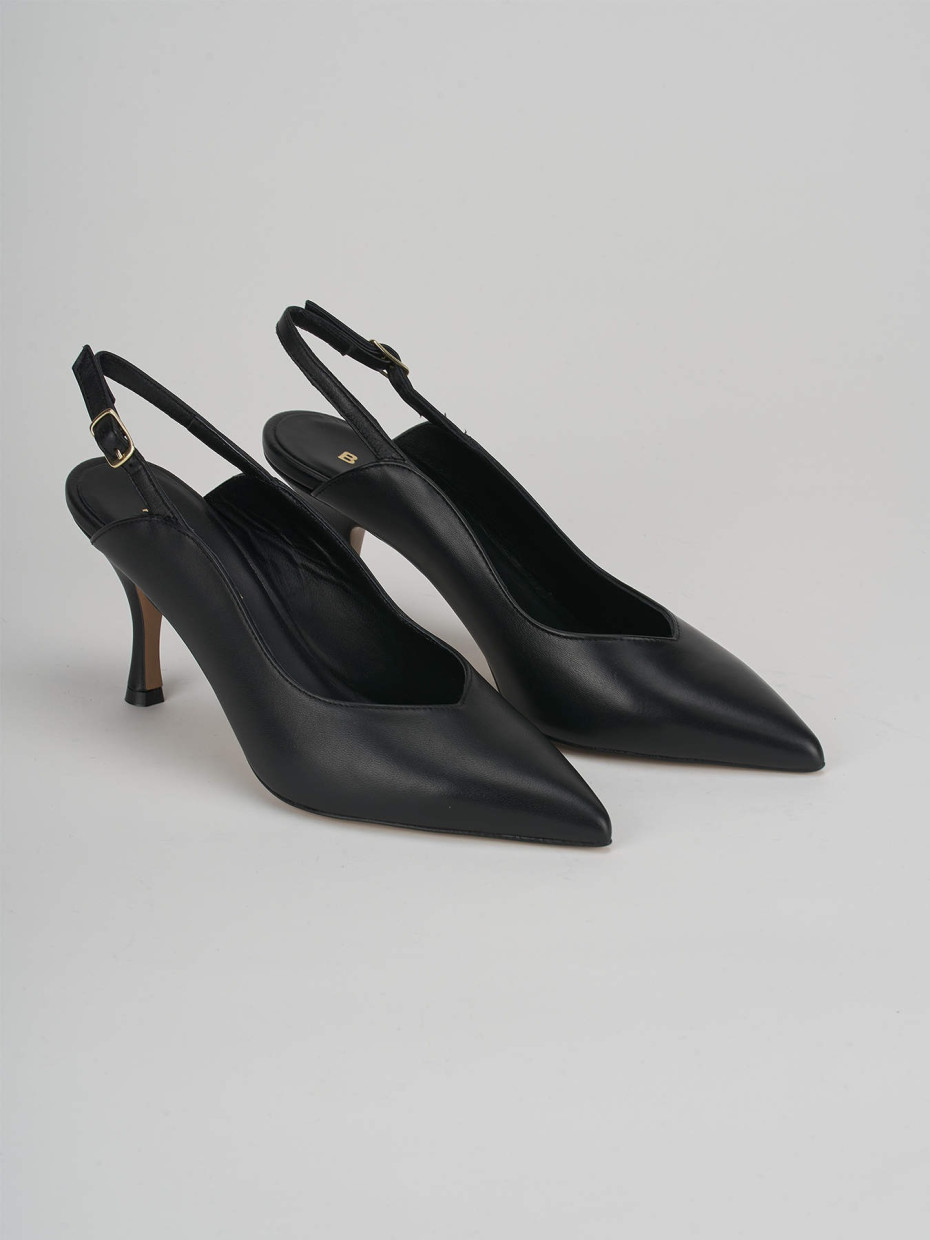 Pumps heel 7 cm black leather