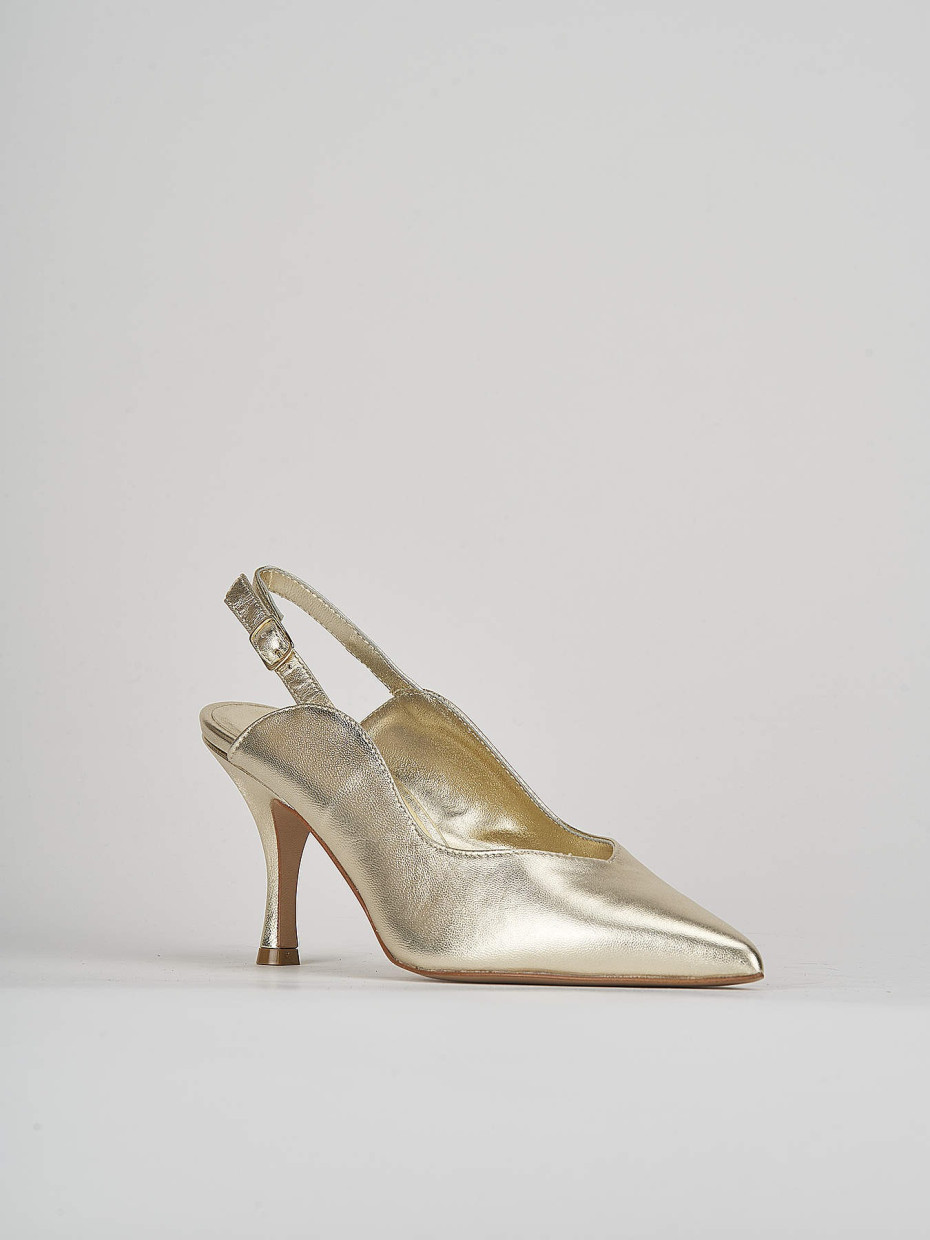 Pumps heel 7 cm gold laminated
