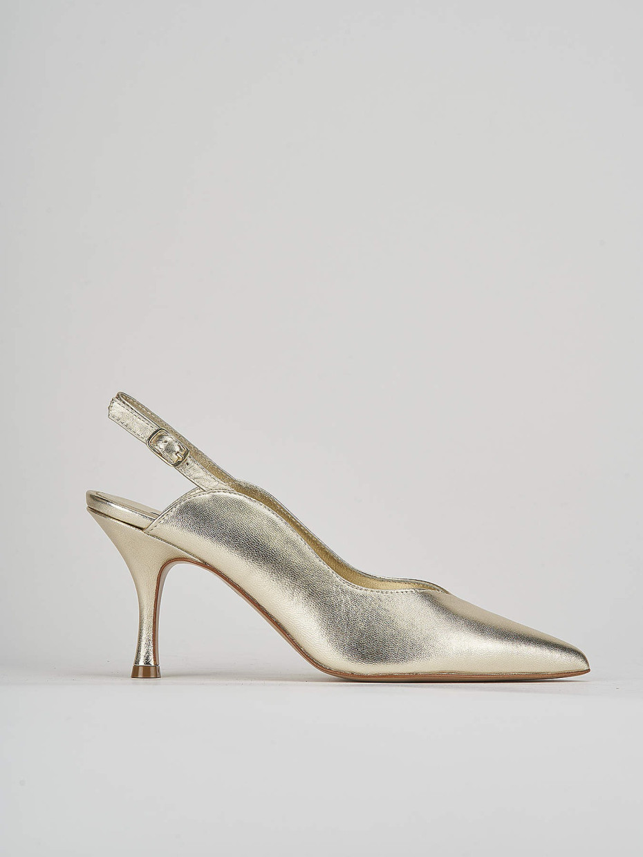 Pumps heel 7 cm gold laminated
