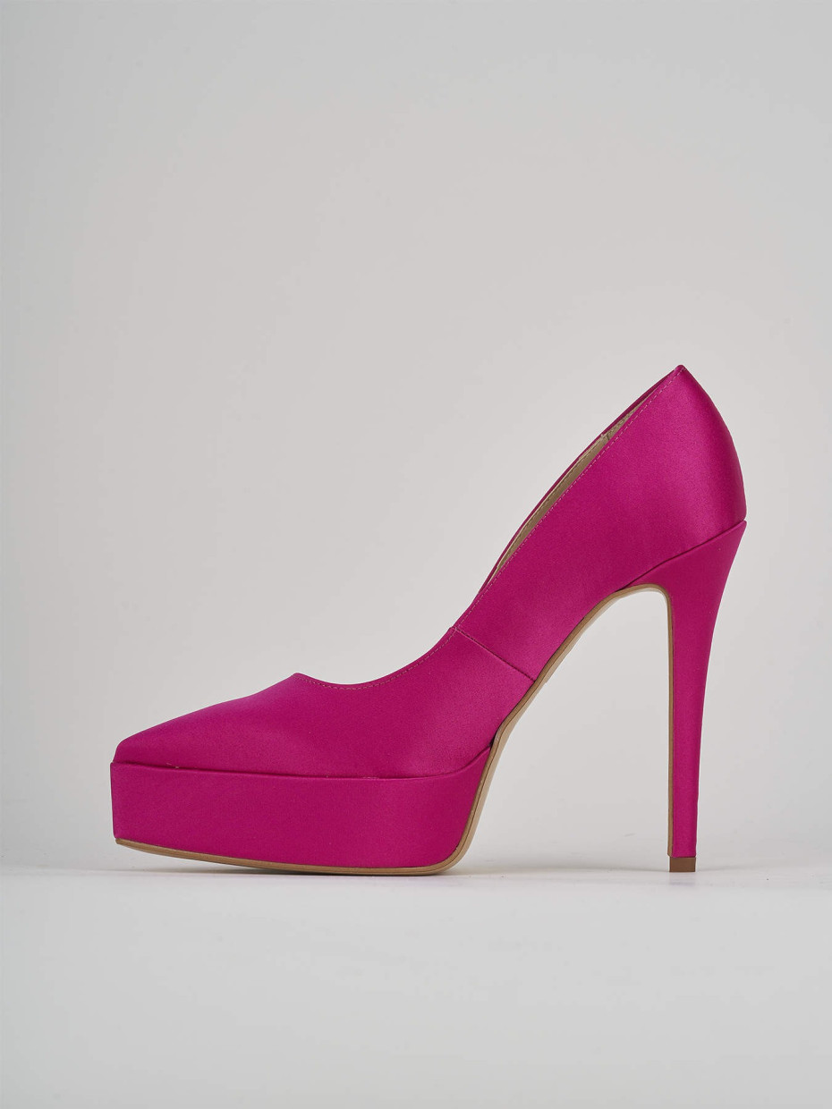 Pumps woman heel 11 cm pink satin Barca Stores