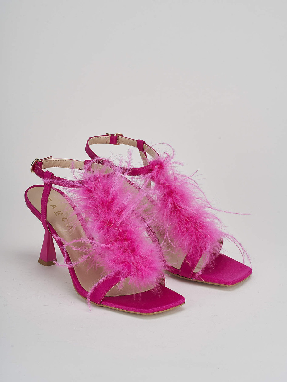 Sandali tacco 7cm pelle rosa