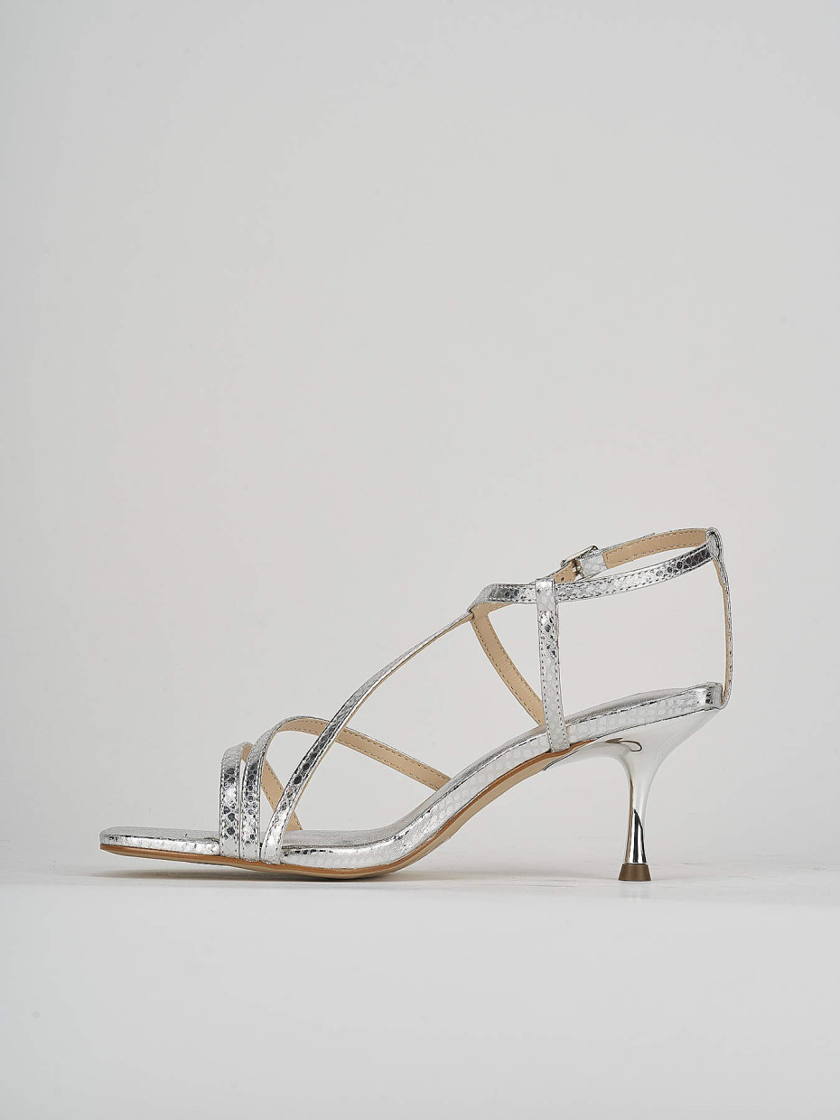 Silver low high heels top
