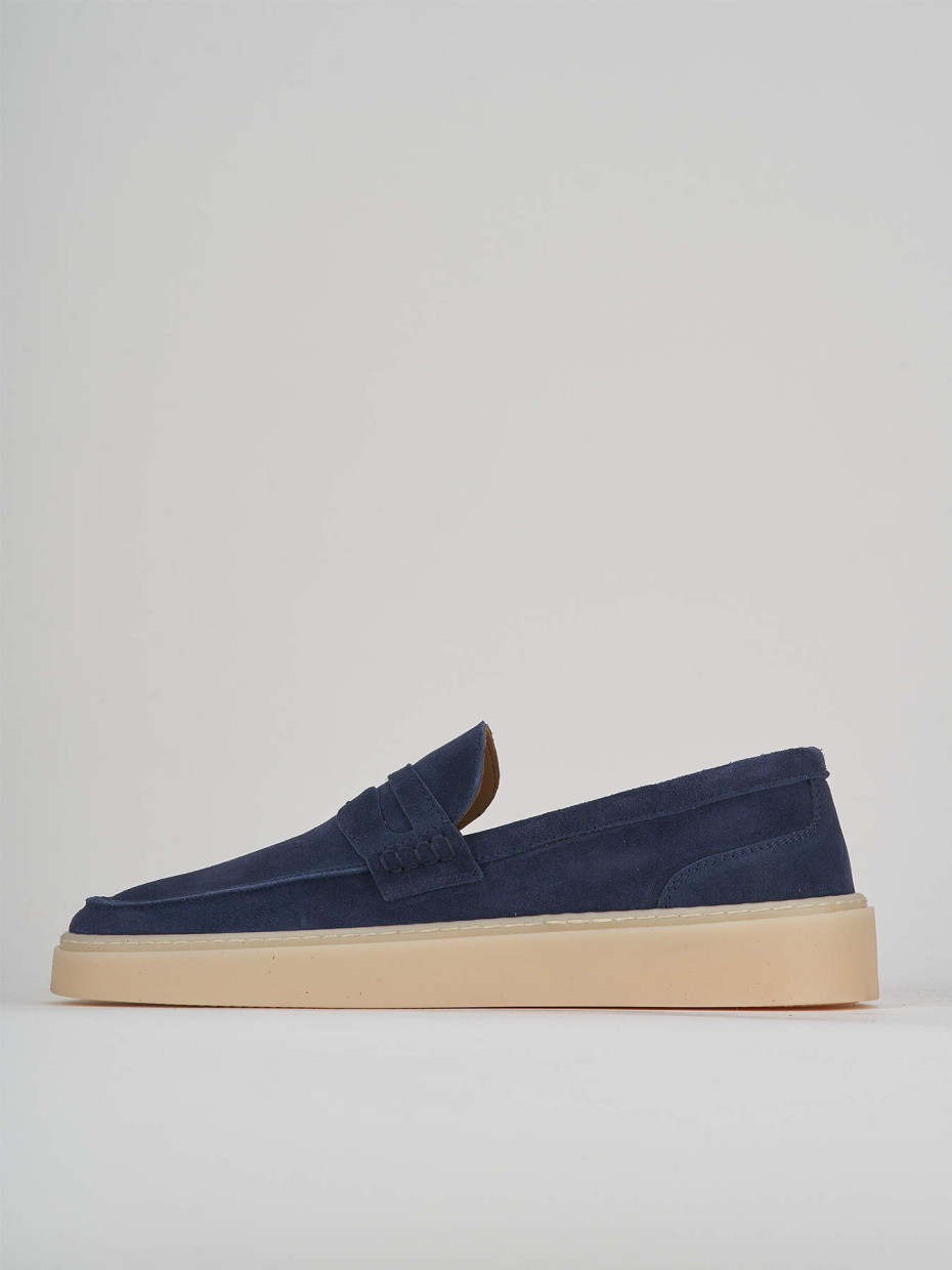 Loafers blu suede