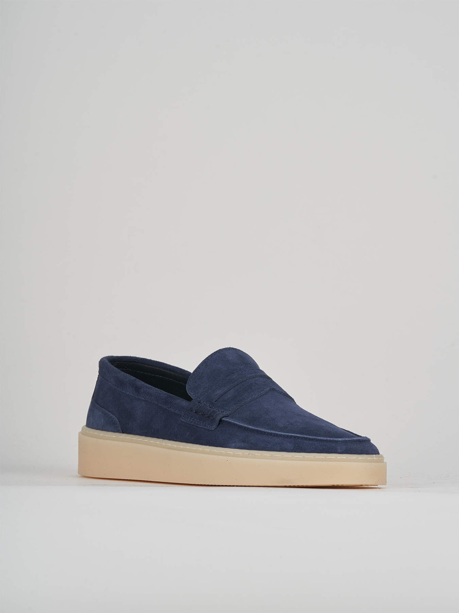 Loafers blu suede