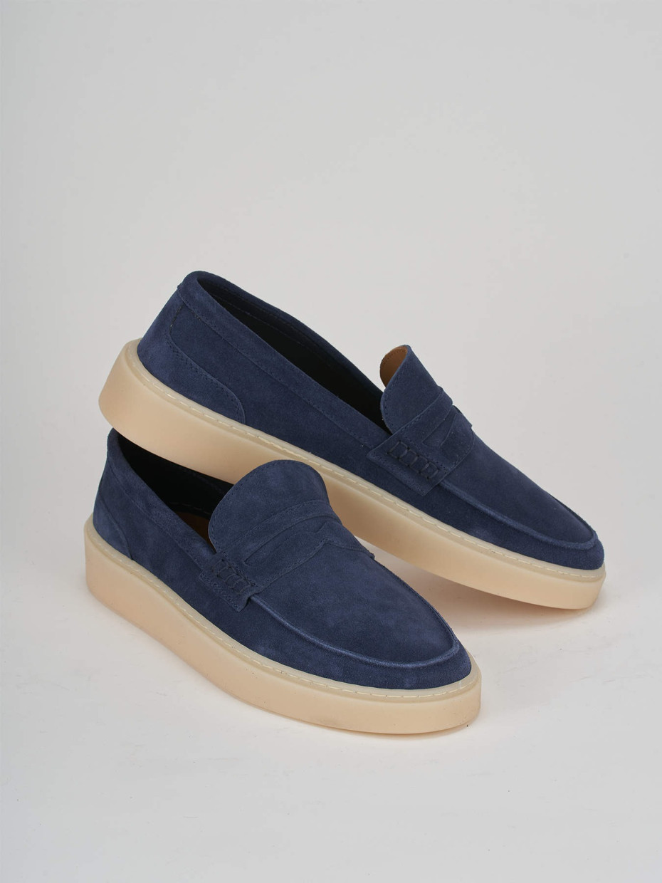 Loafers blu suede