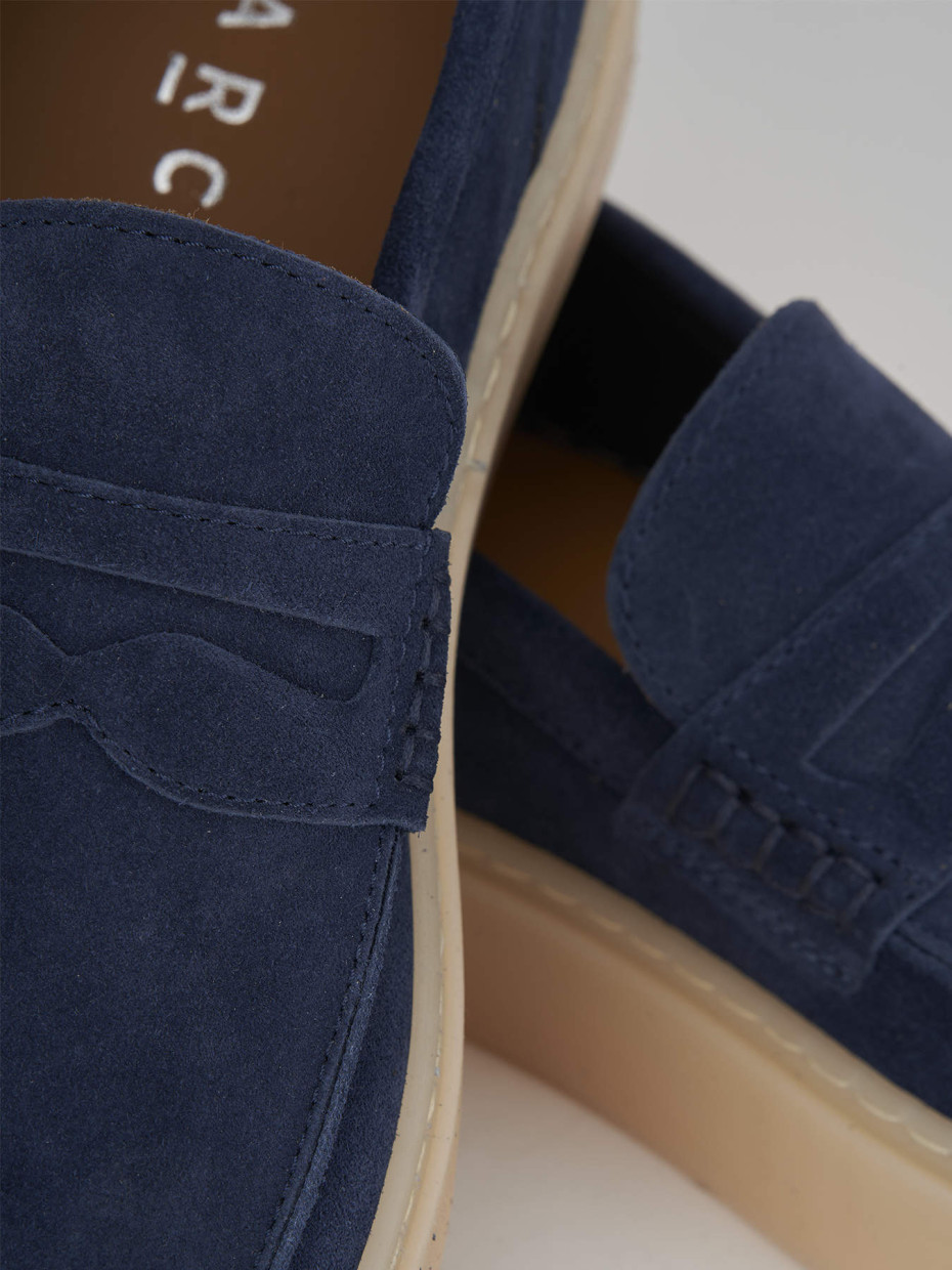 Loafers blu suede