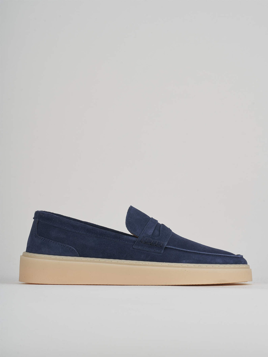 Loafers blu suede