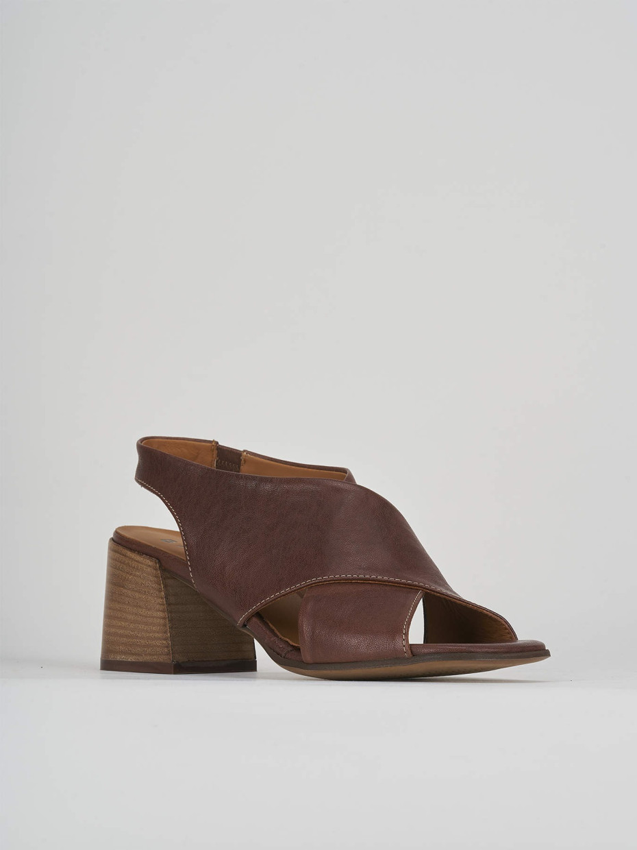 Sandali tacco 5cm pelle testa