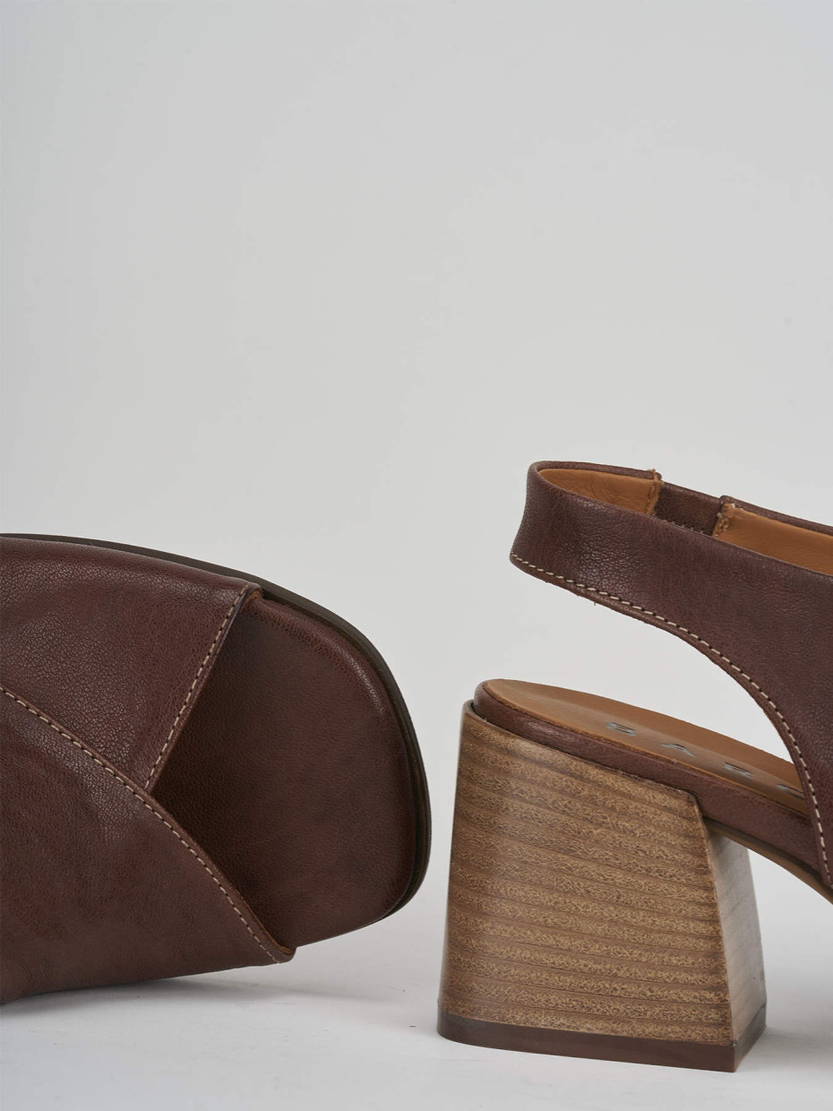 Sandali tacco 5cm pelle testa