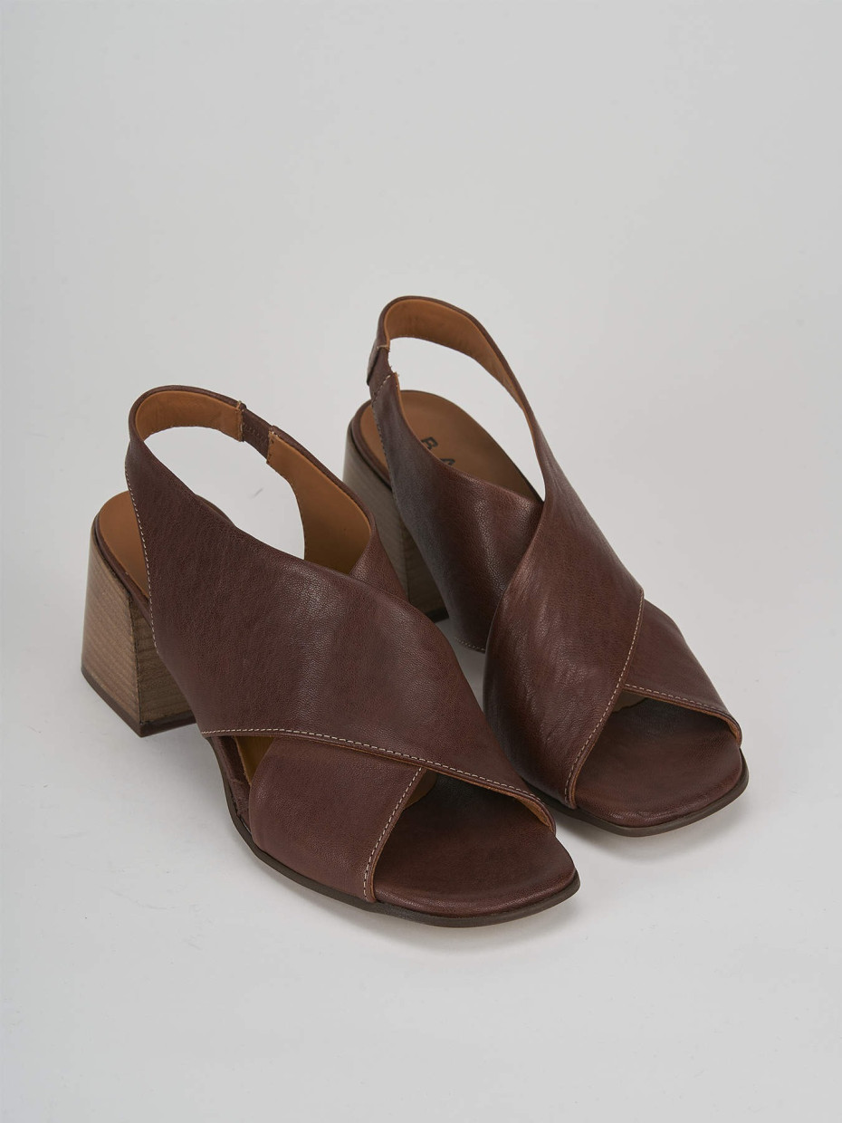 Sandali tacco 5cm pelle testa