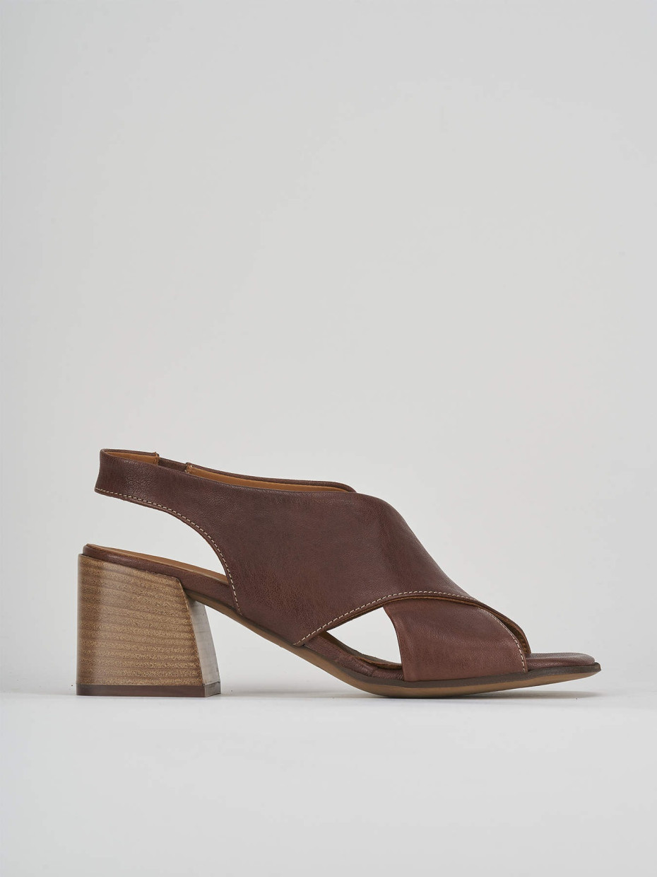 Sandali tacco 5cm pelle testa