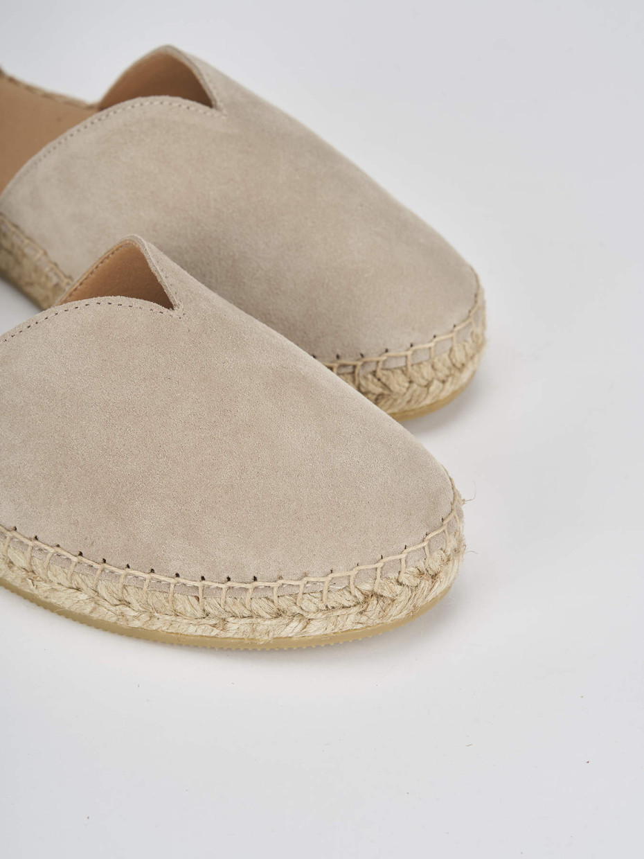 Espadrillas tacco 2cm camoscio beige