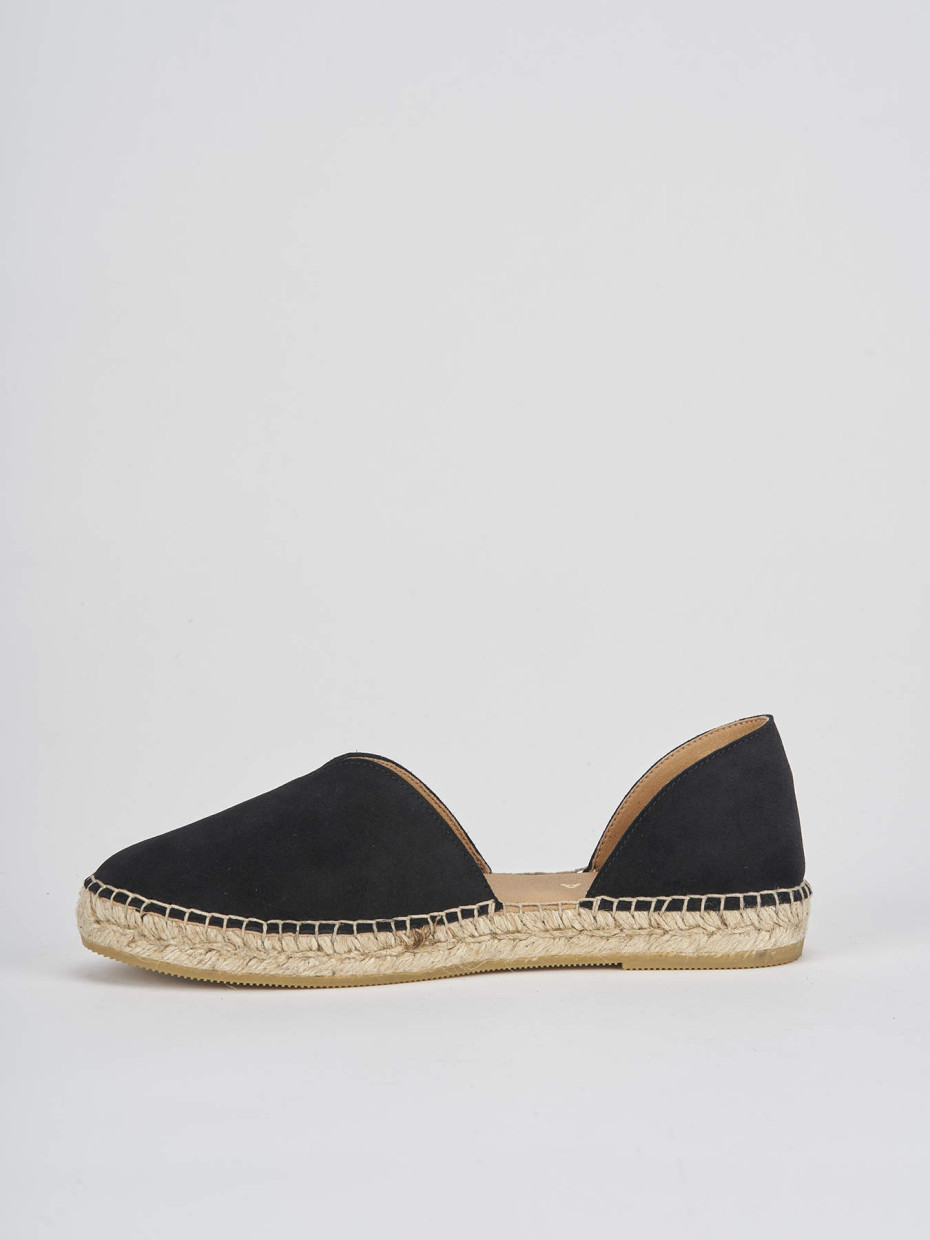 Espadrillas heel 2 cm black suede