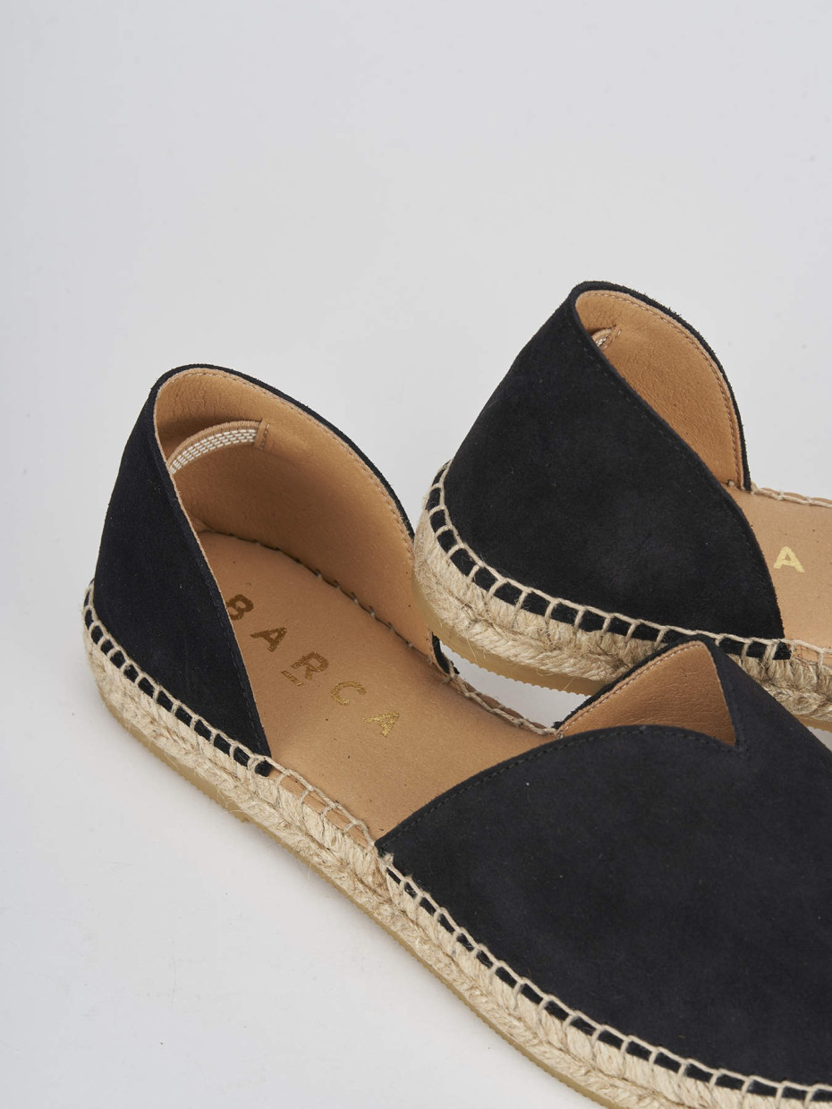 Espadrillas heel 2 cm black suede