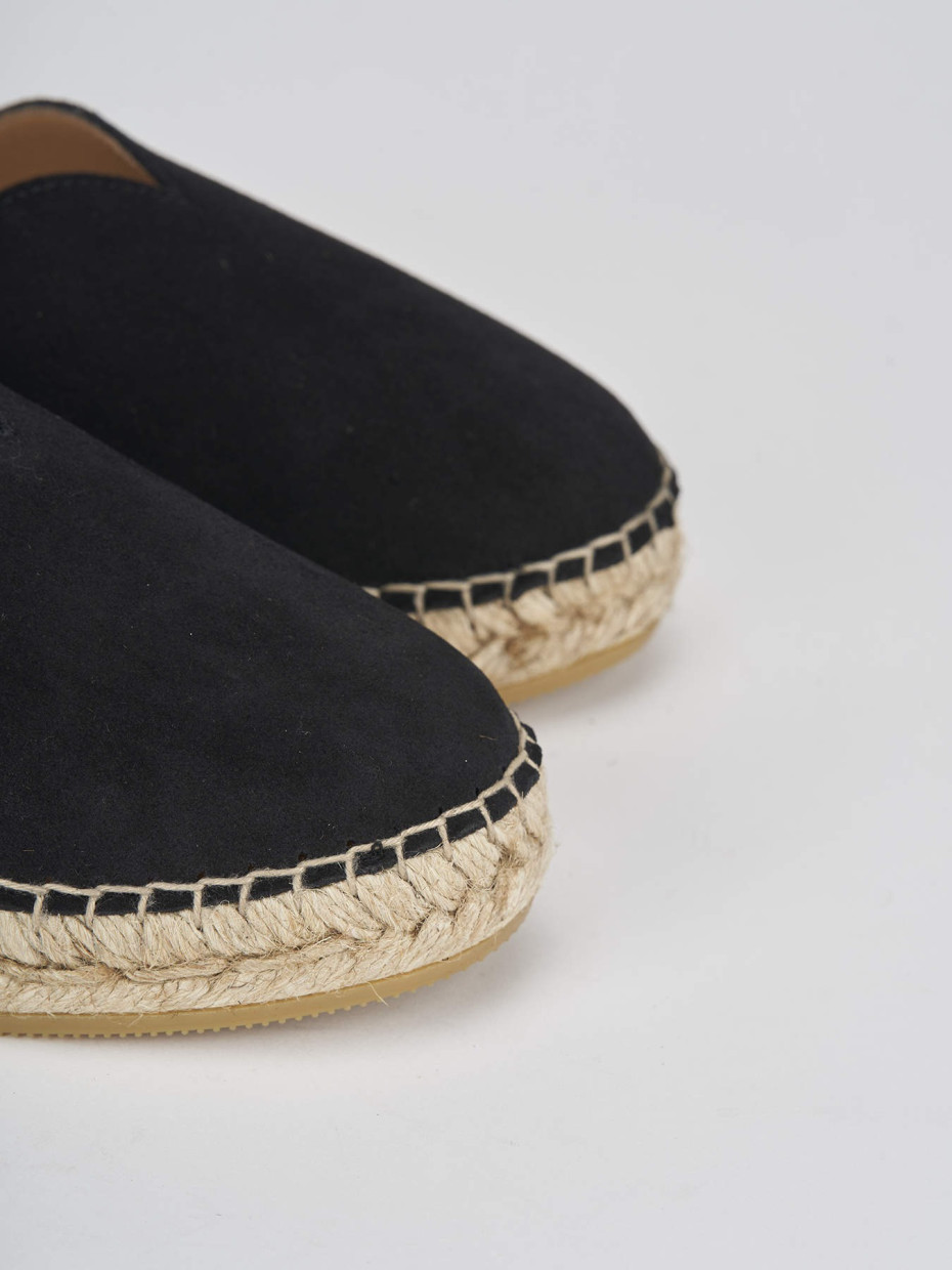 Espadrillas heel 2 cm black suede