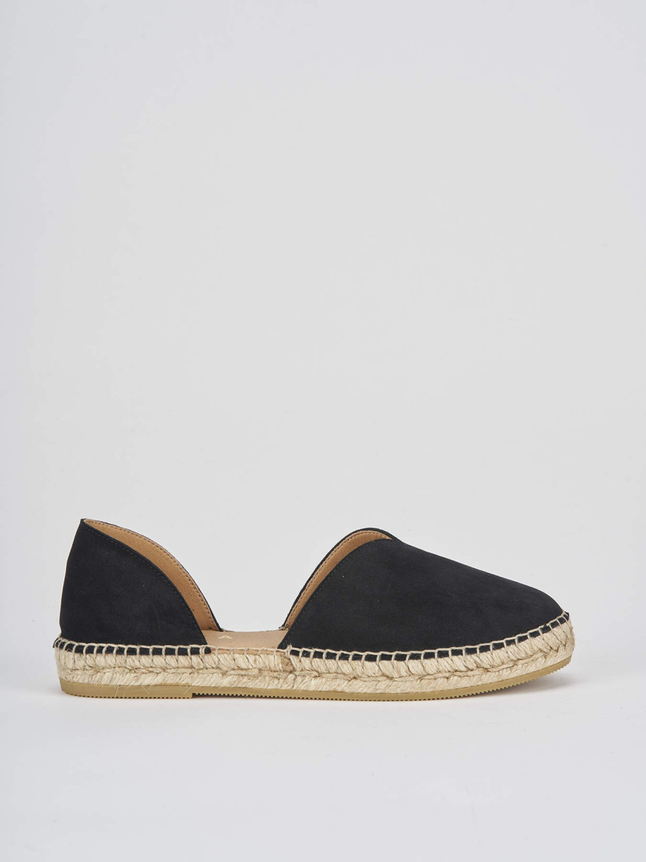 Espadrillas heel 2 cm black suede