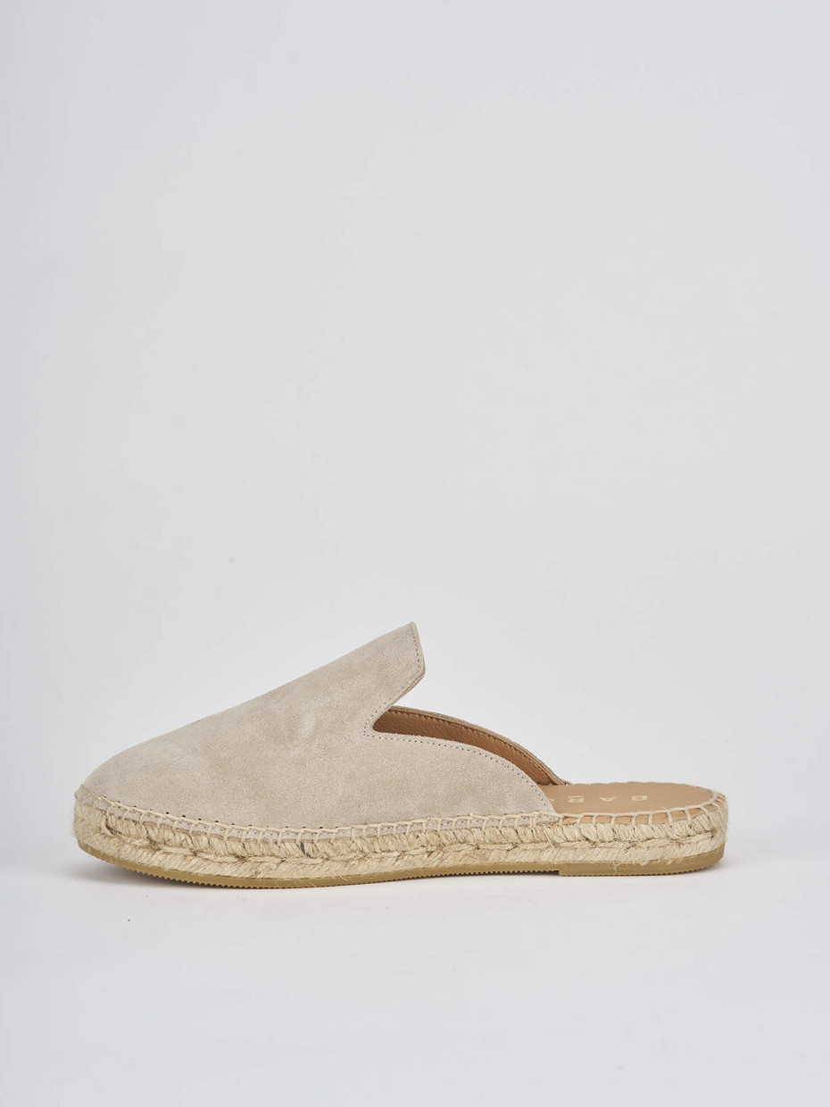 Espadrillas heel 2 cm beige suede