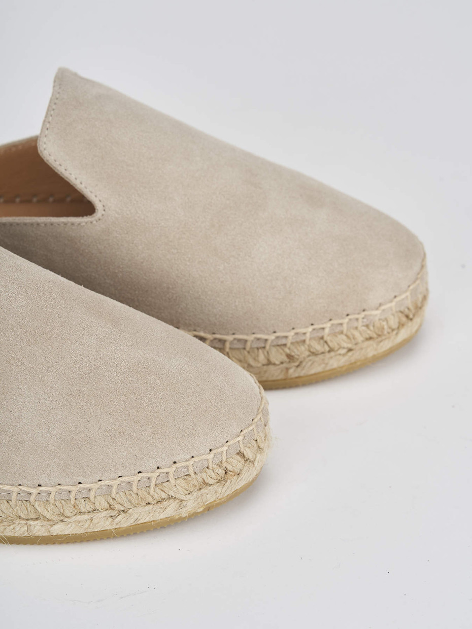 Espadrillas heel 2 cm beige suede