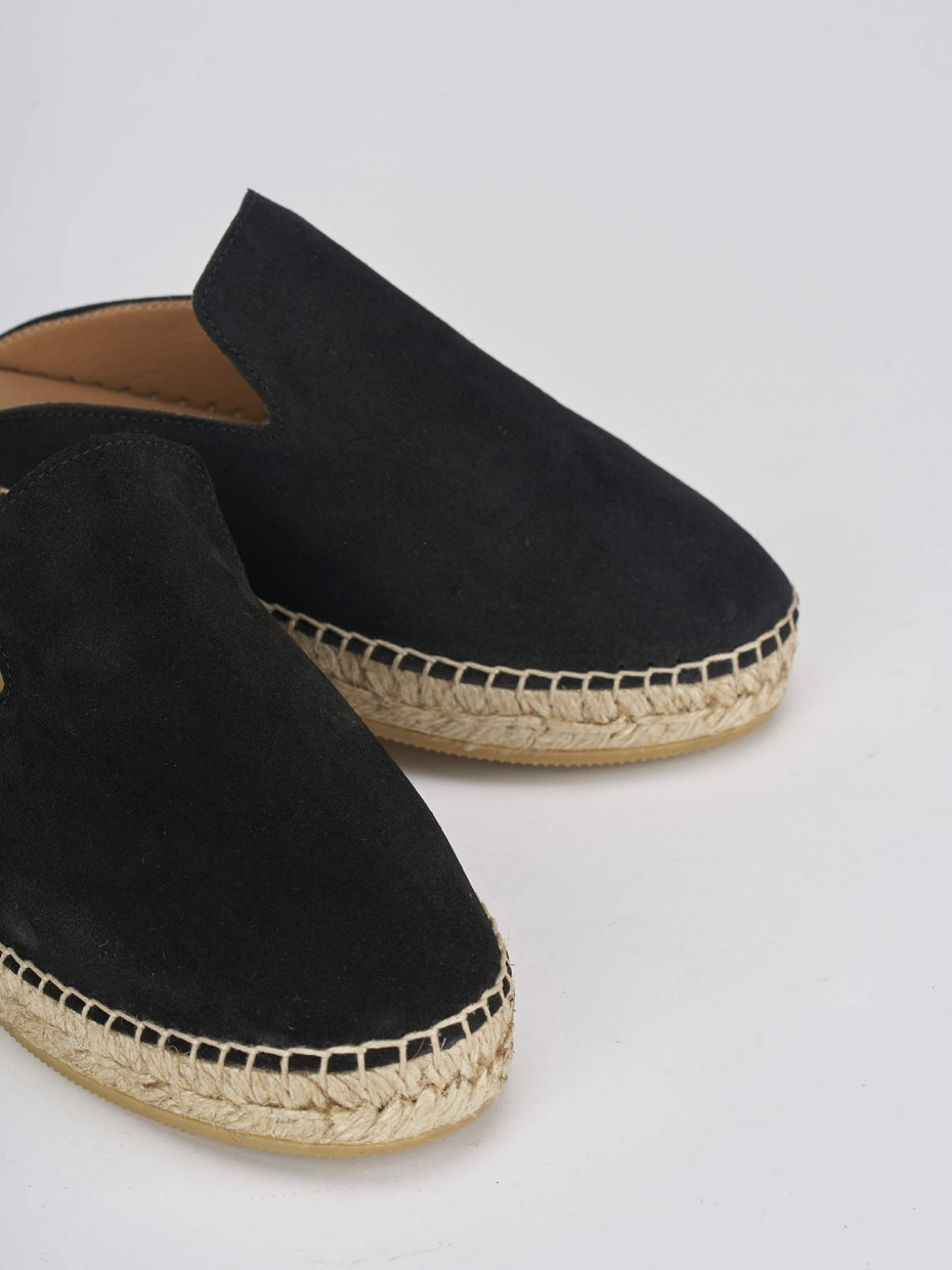 Espadrillas heel 2 cm black suede