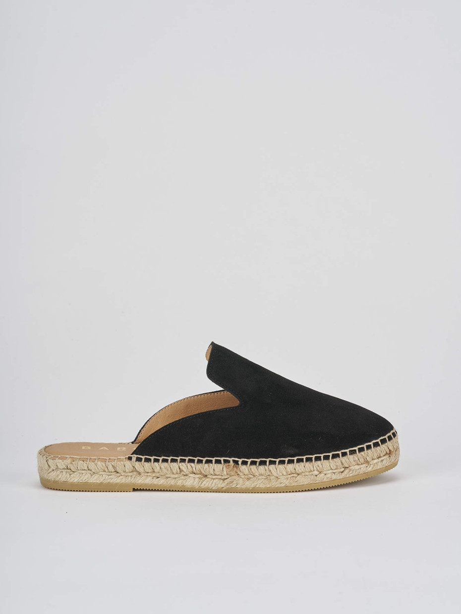 Espadrillas heel 2 cm black suede