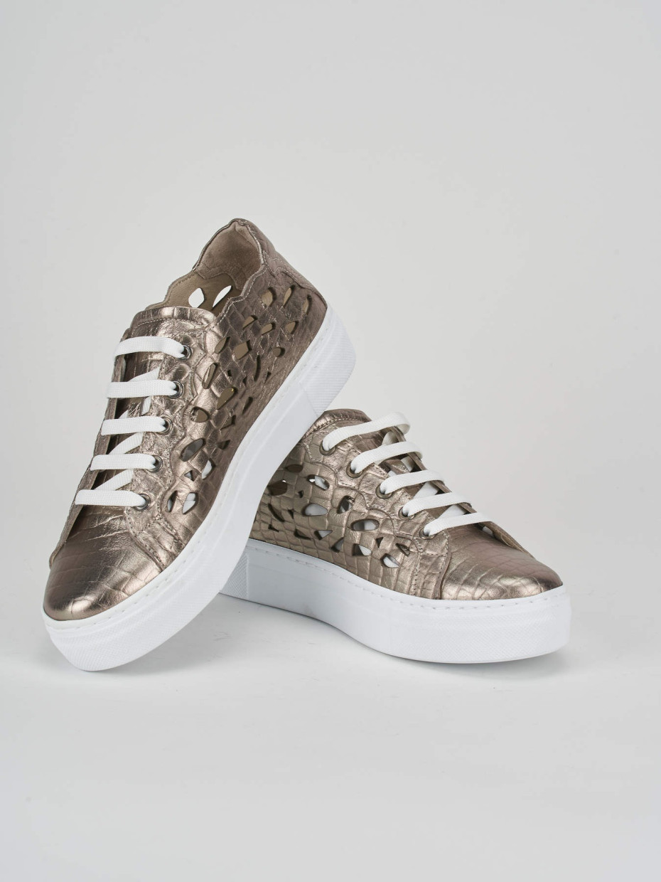 Sneakers silver leather