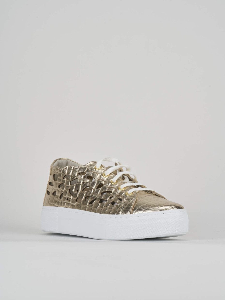 Sneakers pelle oro