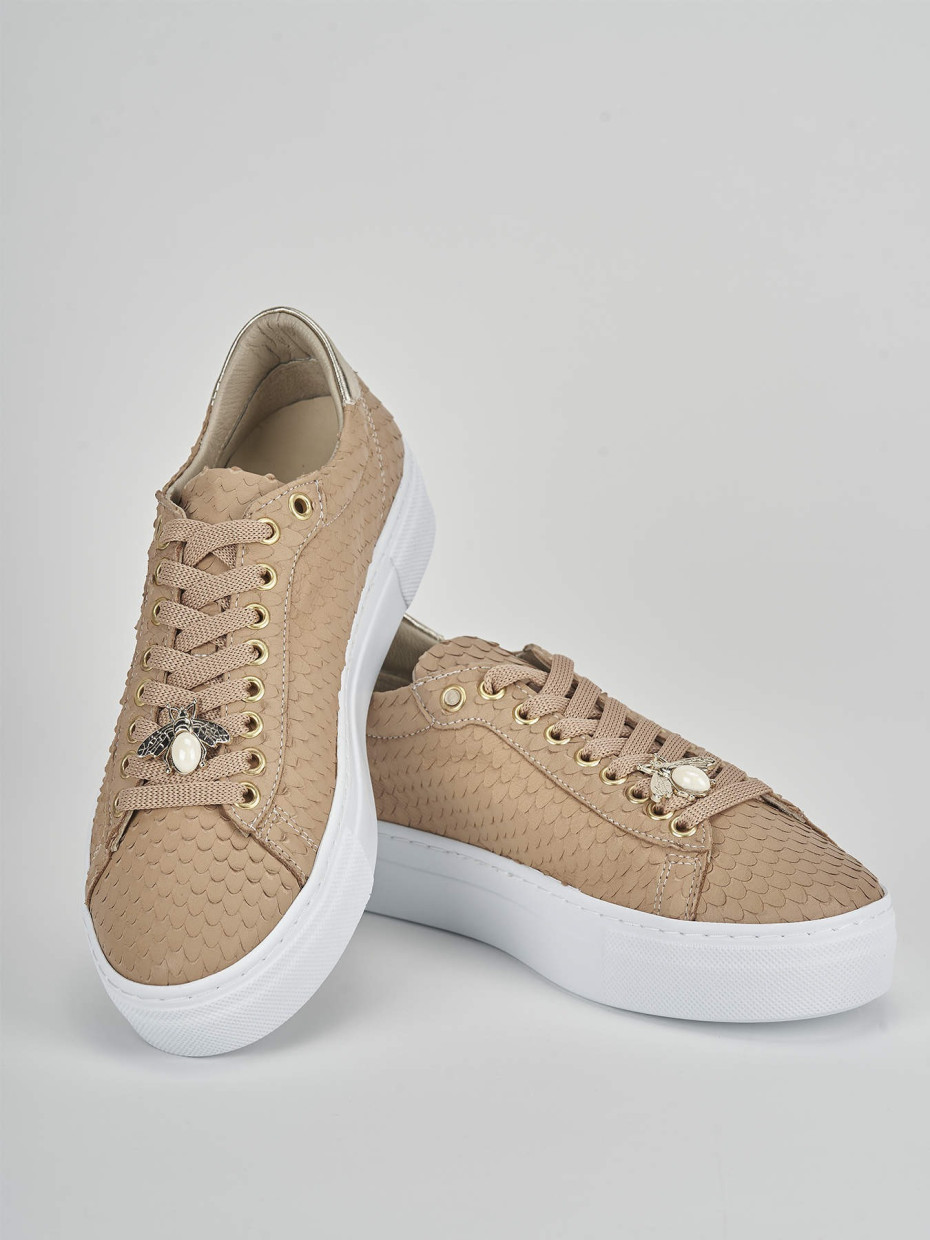 Sneakers pitone marrone