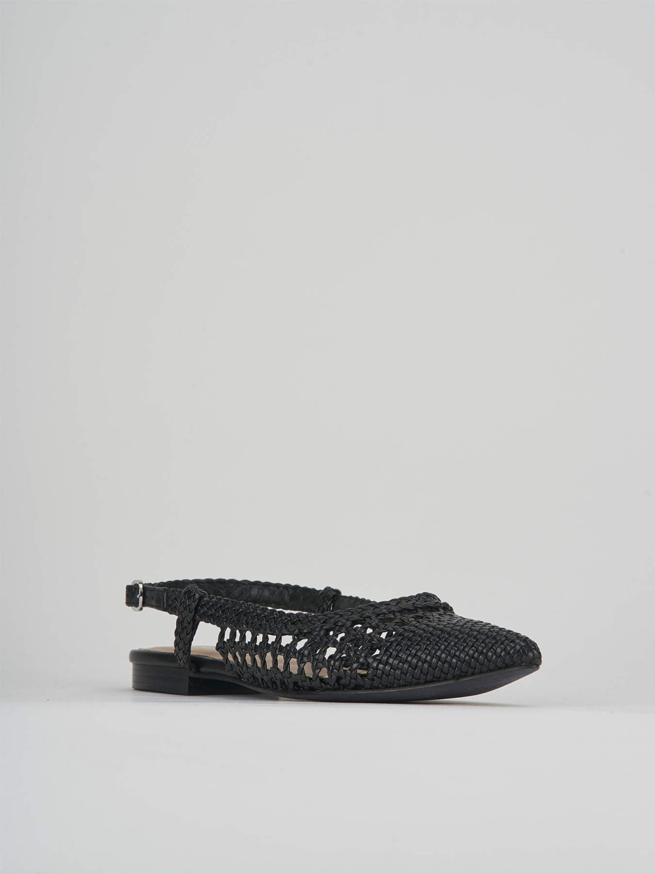 Ballerine tacco 1cm pelle nero