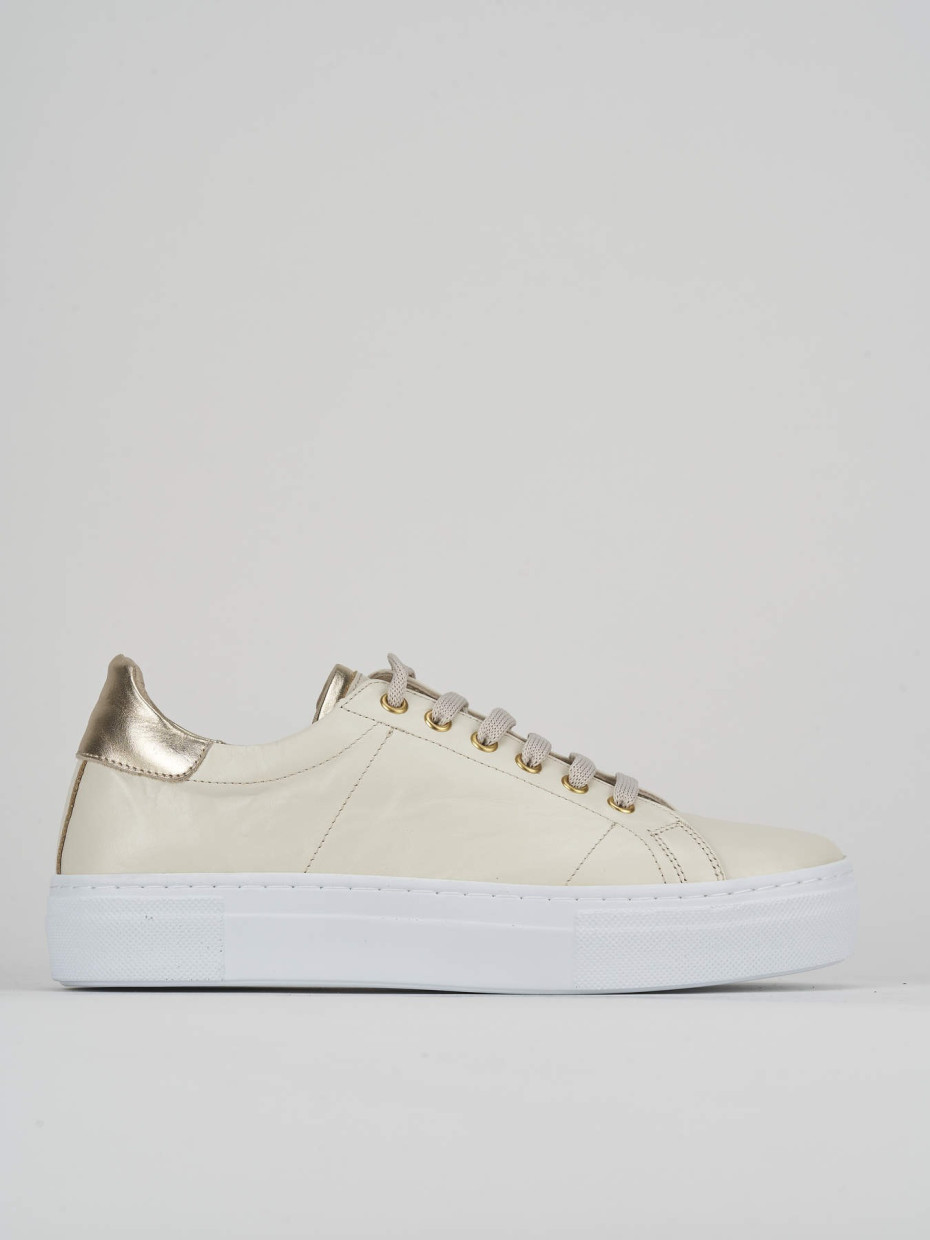 Sneakers pelle beige